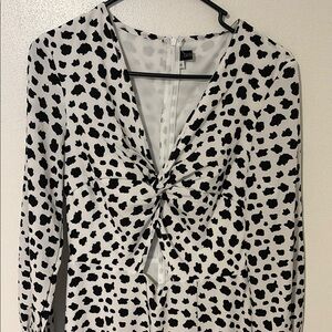 Stylish Black and White Polka Dot Maxi Dress